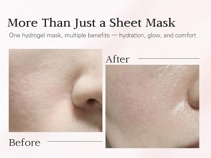 Nuborn Cell Hydrogel Collagen Mask | Advanced Stem Cell Face Mask for Dry Skin | 2% Niacinamide, Peptides, Collagen, and Hyaluronic Acid | Made in Korea, (4 masks) Pack of 1