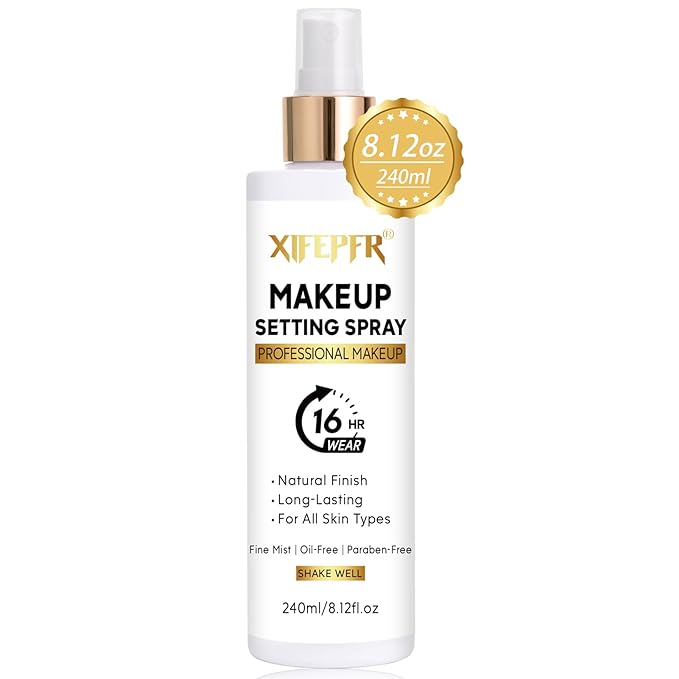 Makeup Setting Spray, 8.12 Fl Oz Matte Finishing Spray, Ultra Fine Setting Mist, Long Lasting Fixing Spray, Lightweight Oil Control Hydrating Refreshing Fast Drying, Vegan & Cruelty-Free