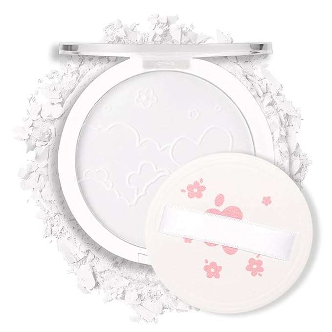 Face Oil Control Pressed Setting Powder-Clarifying Finishing Powder,Waterproof Long Lasting Translucent Powder Setting Powder Makeup,Blurs Fine Lines&Imperfections,Suitable for All-Day Use