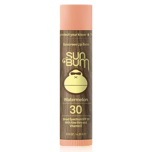 Sun Bum SPF 30 Sunscreen Lip Balm | Vegan and Cruelty Free Broad Spectrum UVA/UVB Lip Care with Aloe and Vitamin E for Moisturized Lips | Watermelon Flavor |.15 oz