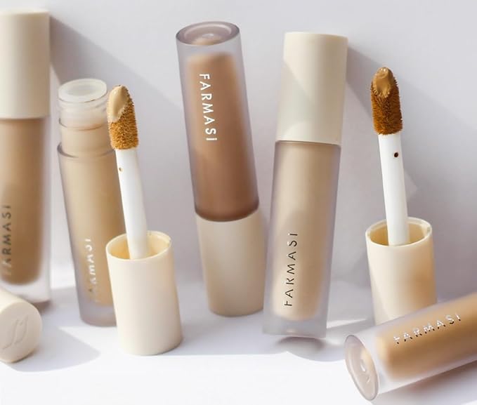 FARMASI Vfx Pro Liquid Concealer Makeup, All-in-one Full Coverage, Highly Pigmented Concealer for All Skin Type, Hide Shadows & Imperfections, Enhance Skin Fullness Foundation Concealer 0,24 Fl Oz C07
