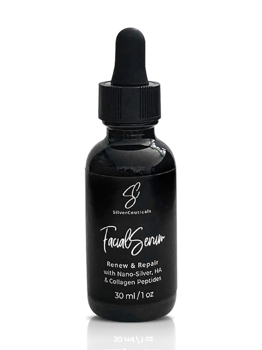 Facial Serum - Fight Blemishes - Acne Pimples & Breakouts - Soften Fine Lines & Wrinkles - Hydrate & Repair Damaged Skin - Clear Complexion - Collagen - 2 Types of Hyaluronic Acid - Anti Aging - 1oz