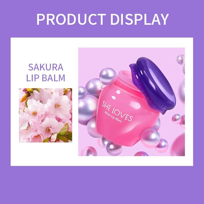 Lip Mask Overnight Lip Sleeping Masks Honey Lip Balm, Fade Lip Lines Bee Lip Balm Honey & Sakura Day and Night Repair Lip Sleeping Masks Honey Lip Balm (Sakura (Night))