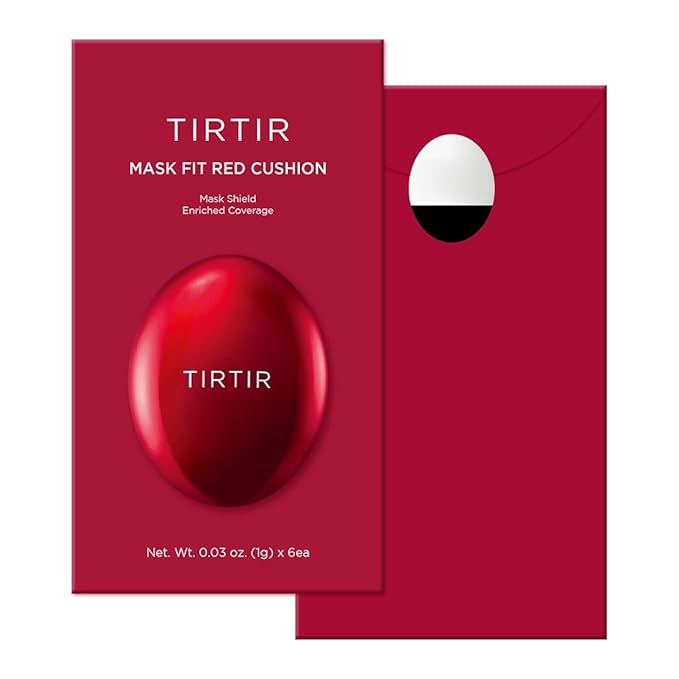 TIRTIR Mask Fit Red Cushion Foundation *Trial Kit* #Medium Deep | Japan's No.1 Choice for Glass skin, Long-Lasting, Lightweight, Buildable Coverage, Semi-Matte