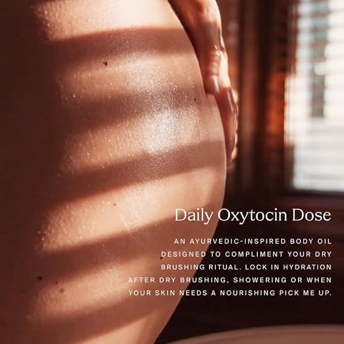 HigherDOSE Oxytocin Body Oil - Nourishing, Ayurvedic Body Care to Firm & Tone Skin - Lightweight & Fast-Absorbing Formula with Sea Buckthorn & Antioxidant-Rich Passion Fruit Seed Extract (5 Fl Oz)