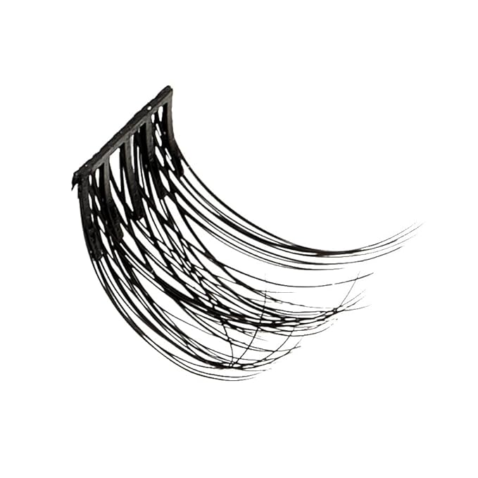 KISS imPRESS Falsies Self Adhesive Eyelashes, Press On Lashes, 12mm-14mm Glam Volume Lashes, Black, No Glue Needed, Invisible Band, 36 Lash Clusters & Non-Stick Applicator - Voluminous