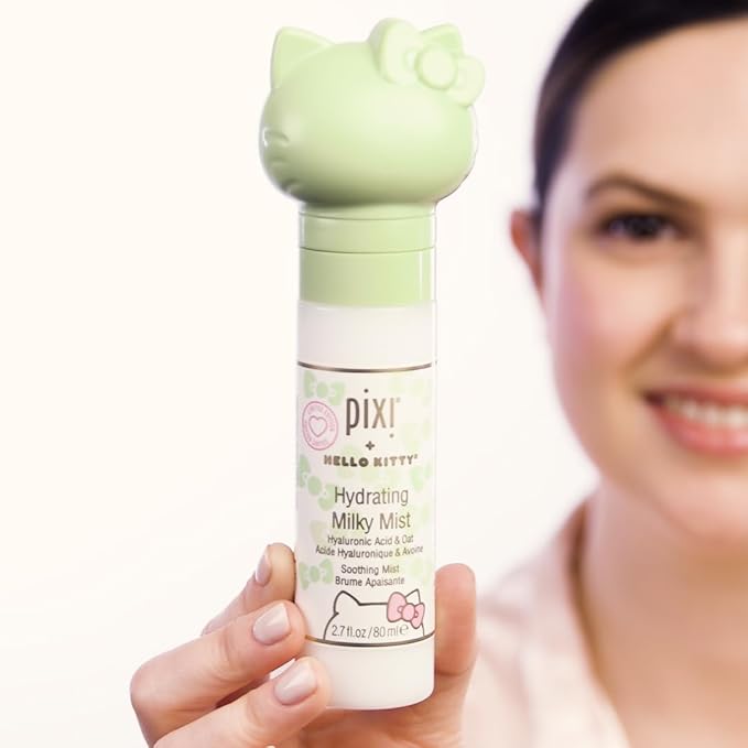 Pixi Beauty + Hello Kitty Milky Mist 2.70 Fl Oz | Hydrating Moisturizer for Dry Skin | Infused with Hyaluronic Acid