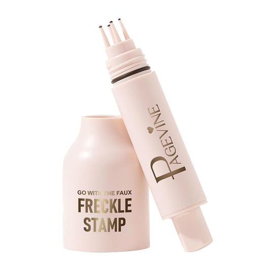Freckle Stamp Pen, Fake Freckle Stamp Makeup Tool, Faux Freckle Stamp with Quick Dry 5-Point Multi-Prong Soft Tip, Waterproof & Long Lasting Lifelike Sunkissed Face Freckle Makeup (4# Espresso)