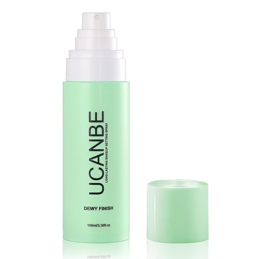UCANBE Makeup Setting Spray, Dewy Finish Long Lasting Make Up Spray, Hydrating, Fast Drying Face Mist for Natural Glow, 3.38 fl oz