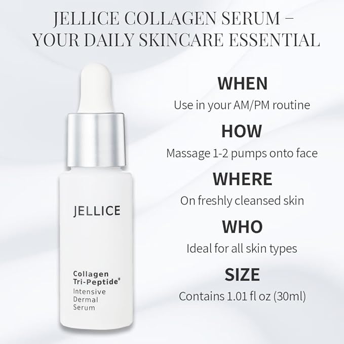 Intensive Dermal Collagen Tripeptides Serum for Face - Collagen Serum for Women with All Skin Types - Enhanced Hydration & Nourishment - Japanese Cosmetics - 1.01 fl oz
