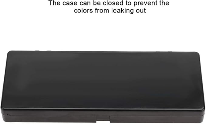 Nail Art Palette, 24 Grid Plastic Nail Art Paint Color Mixing Palette Plate Watercolor Pigment Color Mixing Case Manicure Drawing Tray(Black)