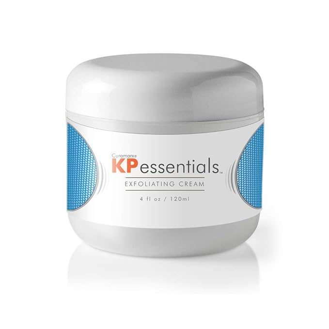 KP Essentials - Keratosis Pilaris Exfoliating Cream - Clear Red Bumps on Thighs and Arms For Confident Clear Skin - 4oz (1 Bottle)