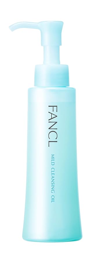FANCL Mild Cleansing Oil, Japanese Facial Cleansing Oil, Makeup Remover, Oil Cleanser, 100% Preservative Free, Clean Skincare for Sensitive Skin [US Package] (1, Blue)