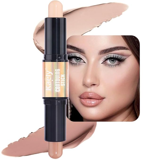 evpct 2in1 Face Shaping & Contouring Stick Cream Contour Concealer Bronzer Stick Makeup Kit for Beginner Face Highlighter Makeup Stick contorno maquillaje de maquillaje profesional,ORIGINAL Light
