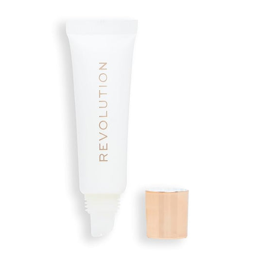 Revolution Beauty, Juicy Peptide Lip Balm, Hydrating & Plumping Lip Balm with Sheer Color, Infused with Vitamin E & Peptides, Clear Ice, 0.27 Fl. Oz