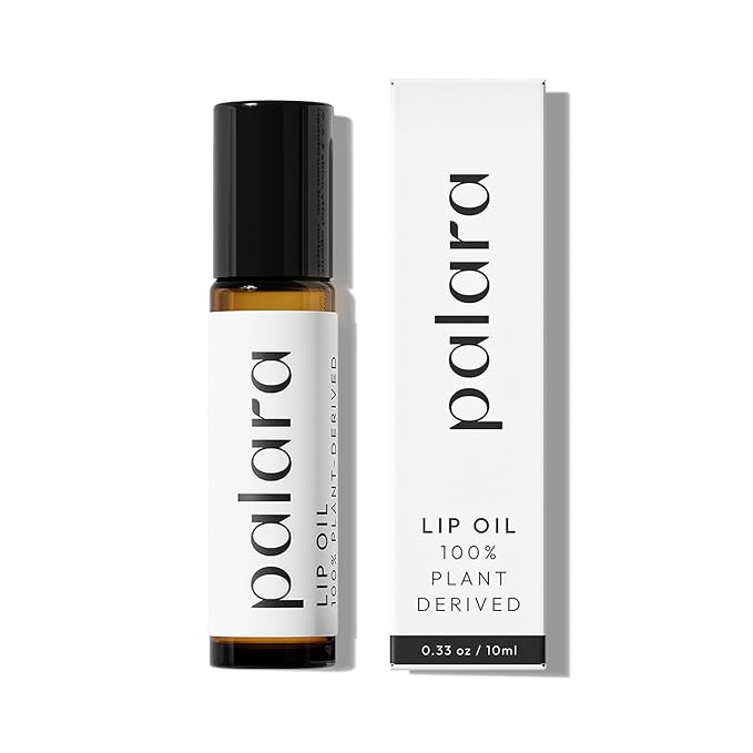 Lip Oil | 100% Plant-Derived & Vegan | Hydrating & Nourishing Lip Care with Squalane | 4-Ingredient Lip Oil Formula for Dry Lips | Lip Moisturizer Rich in Antioxidants and Vitamins | 0.33 oz