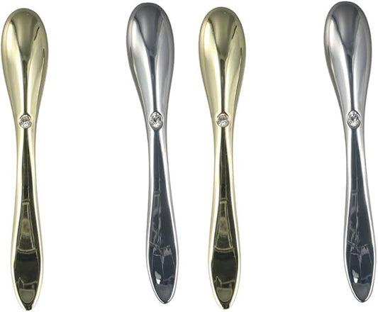 4PCS Eye Cream Applicator,Mini Eye Beauty Apparatus Rolling Massage Stick Cream Mixing Spatula Eye Massager