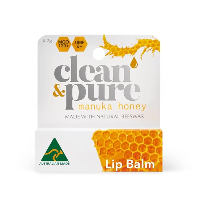 Lip Balm 3-Pack (Manuka Honey) | Lip Care Set With 100% All Natural Beeswax and Vitamin E Oil | Flavored Lip Balm for Dry, Chapped Lips | Made in Australia…