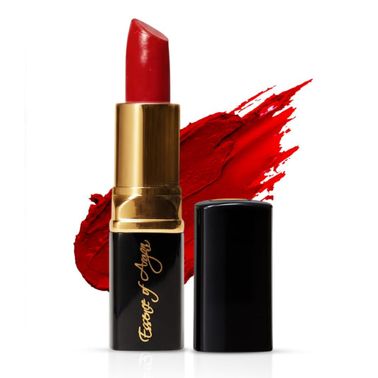 𝗘𝘀𝘀𝗲𝗻𝗰𝗲 𝗼𝗳 𝗔𝗿𝗴𝗮𝗻 Deep Moisturizing Red Lipstick, Long Lasting Lipstick & Lip Care in 1 with Pure Organic Argan Oil, Shea Butter, Jojoba Oil & Aloe Vera Hydrating, Roses R Red