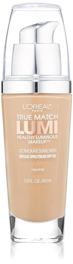 L'Oreal Paris True Match Lumi Healthy Luminous Makeup, N4 Buff Beige, 1 fl; oz.