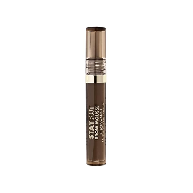 Milani Brow Tint- Stay Put Tinted Brow Mousse, Nourishing, High-Pigment infused with Shea Butter, Jojoba Seed Oil & Panthenol Vitamin B5- Dark Brown