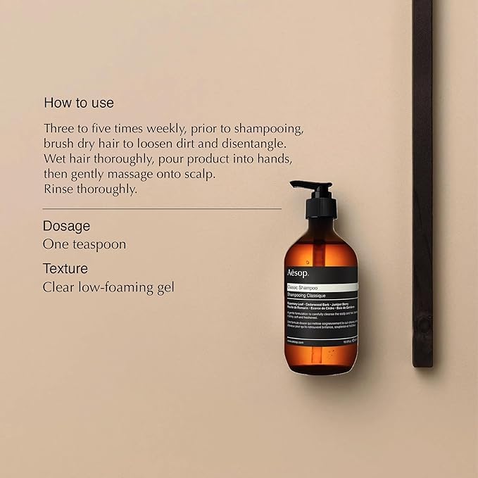 Aesop Classic Shampoo & Conditioner Set | Adds Shine, Hydration, Softness to Hair | 500 mL / 16.9 oz
