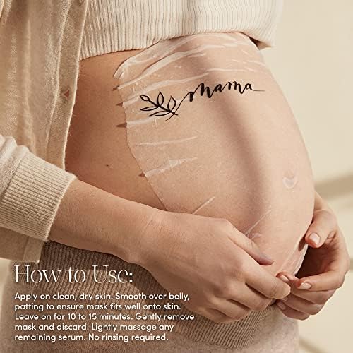 Evereden Soothing Belly Mask - 4 Belly Masks for Pregnant Women 2nd & 3rd Trimester - Hydrating, Nourishing, & Soothing Pregnancy Skin Care Belly Masks - Clean & Vegan Pregnancy & Maternity Products