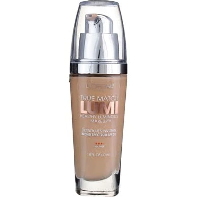 L'Oreal Paris True Match Lumi Healthy Luminous Makeup, N1-2 Soft Ivory Classic Ivory , 1 fl; oz.