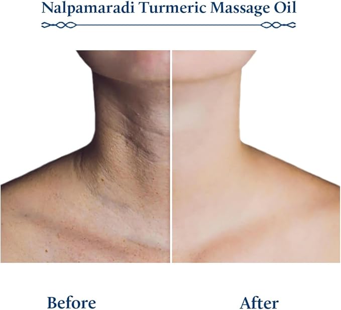 Blue Nectar Nalpamaradi Tailam Skin Radiance Oil with Turmeric | Plant Based Body Oil and Face Oil Infused with Turmeric, Amla and Manjistha (16 Herbs, 3.38 Fl Oz)