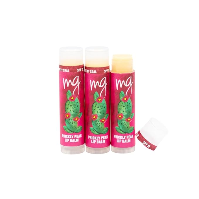MG Signature Prickly Pear Lip Balms with SPF 15 (Pack of 3)