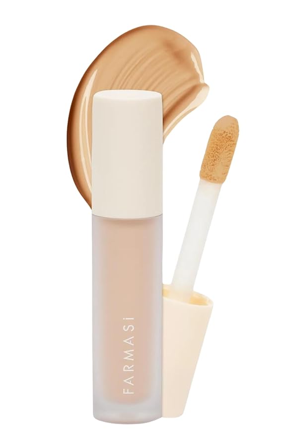 FARMASI Vfx Pro Liquid Concealer Makeup, All-in-one Full Coverage, Highly Pigmented Concealer for All Skin Type, Hide Shadows & Imperfections, Enhance Skin Fullness Foundation Concealer 0,24 Fl Oz C07