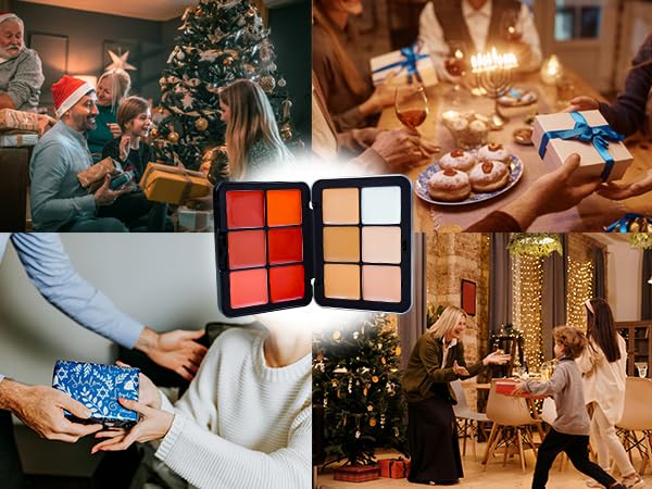 Cream Concealer Palette/Blush Palette Kit, 2 In One Blendable Blush Concealer Contour Set with 11 Pcs Complete Makeup Brush and Storage Bag, High Impact Buildable Color, Vegan & Cruelty Free