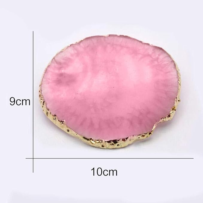 Resin Nail Art Palette, Kalolary Polish Holder Drawing Color Palette, Nail Art Painting Gel Palette Manicure Tool (Pink)