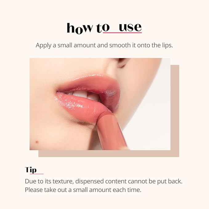 ETUDE Ginger Sugar Melting Balm Stick 03 Bare Peach | Tinted Moisturizing Lip balm | Natural Ingredients Hydrate Ginger, Sugar, Shea Butter Moisturizing Relaxing Effect | K-Beauty