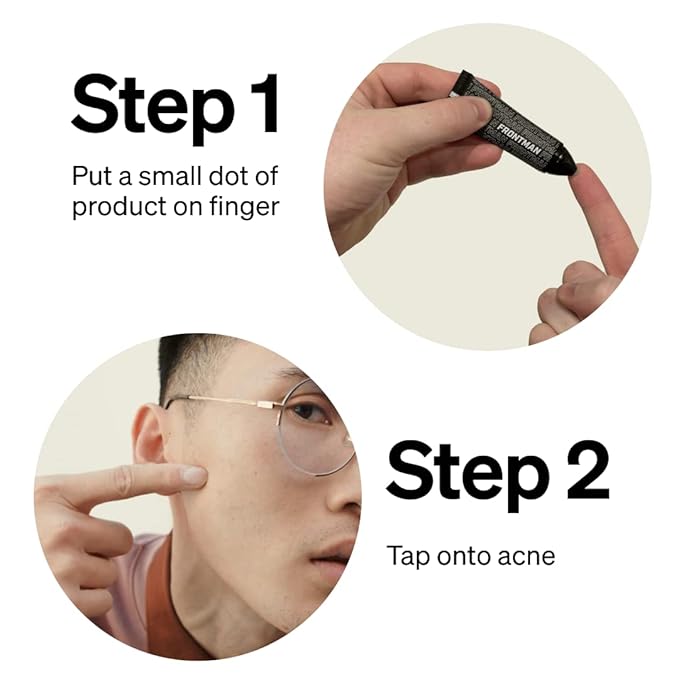 FRONTMAN Fade, Men's Acne Concealer With Salicylic Acid For Acne | For Blemishes & Dark Circles | Natural Coverage, Non-Greasy Formula, Oil-Free, Fragrance-Free | Perfect for All Skin Types | Men’s Concealer D2 Dark Shade