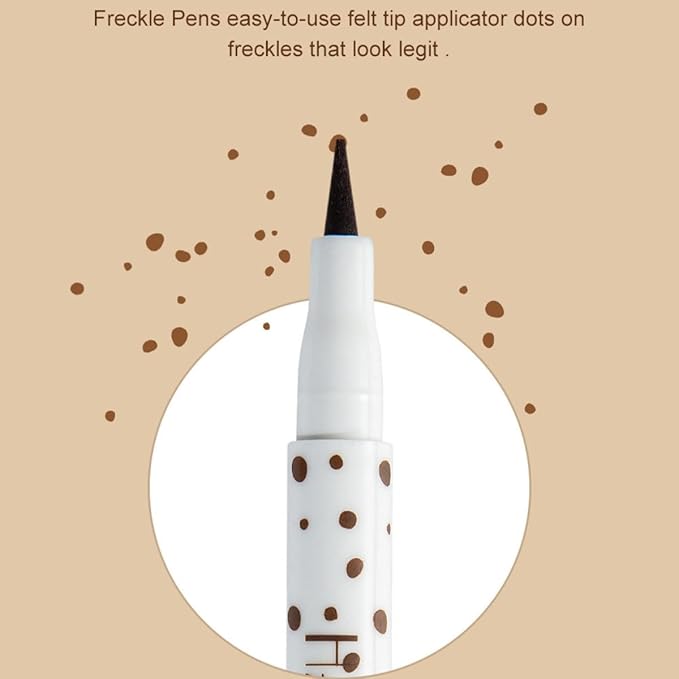 Freckle Pen Face Concealer Point Out Natural Waterproof Longlasting Freckle Makeup 2 Pcs Light Brown & Chestnut