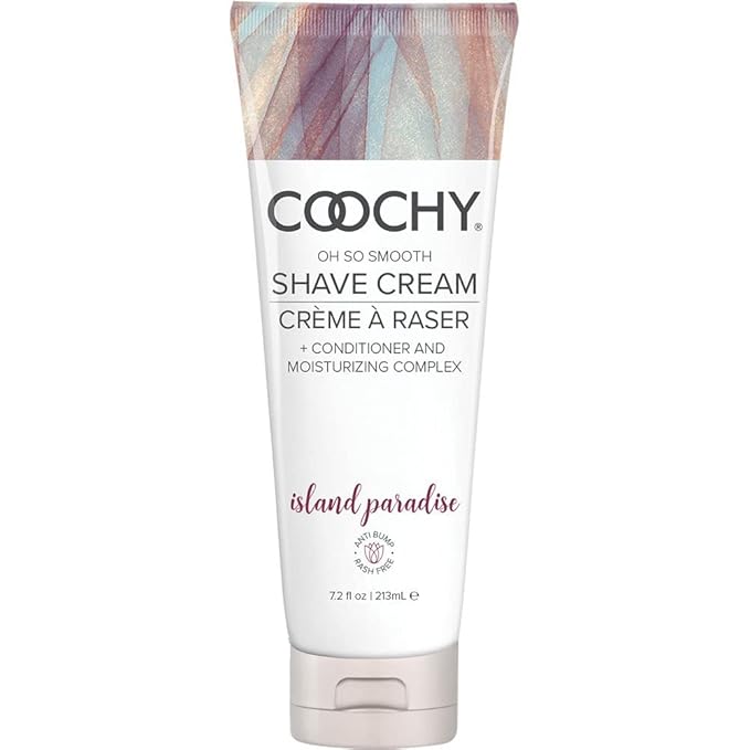 Coochy Intimate Shaving Cream | Shave Conditioner & Moisturizer for Face & Body | Ideal for Sensitive Skin Care, Anti-Bump | Island Paradise, 7.2 oz
