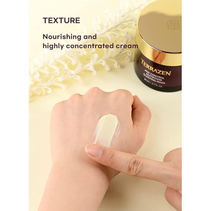 Age Control Nutrition Sleeping Mask, 2.70 fl.oz.(80g), Age Control Overnight Face Mask with PHA, PEPTIDE, Plant Squalane, Hydrating, Firming, Glowing Skin