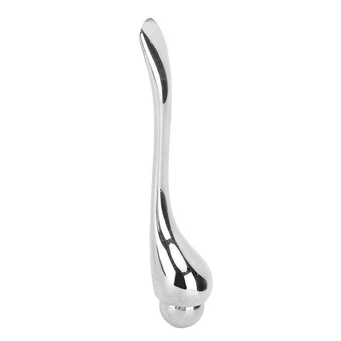 Eye Cream Massage Stick Magnetic Double Head Eye Cream Applicator for Facial Skin Care Silver