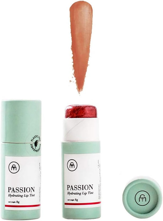 Coconut Matter Lip Balm – Handmade Vegan Coconut Lip Balm with Peach/Red Tint - Hydrating Lip Balm with Natural Coconut Oil, PASSION