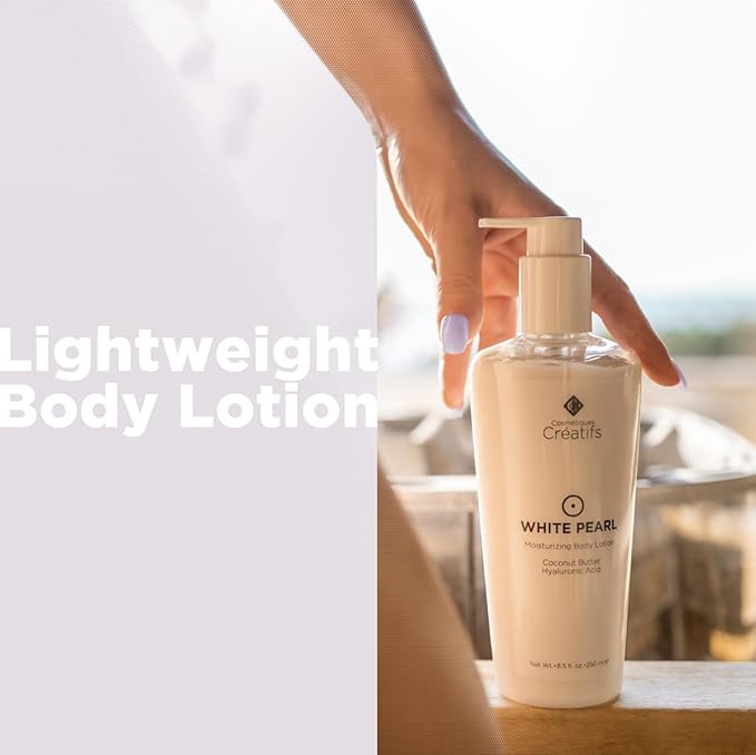 White Pearl Moisturizing Body Lotion with Coconut Butter and Hyaluronic Acid, 8.5 fl. oz.