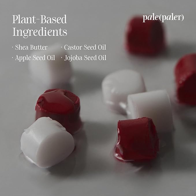 Nourishing Vegan Lip Balm, Unscented Lip Balm with Shea Butter and Plant-Based Oil, Non-Sticky Lip Balm with a Melting Texture, 0.13 oz. (#Pale (Clear))