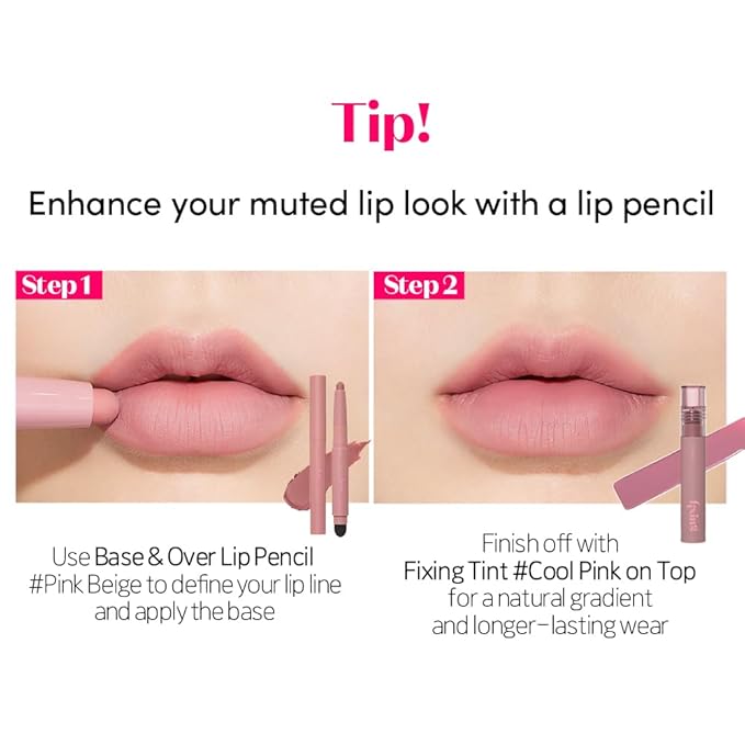 ETUDE Fixing Tint #08 Dusty Beige (4g) | Long Lasting High Pigmented Liquid Lipstick | Waterproof Lightweight Matte Finish Lip Stain | Full Coverage | Korean Makeup, Kbeauty