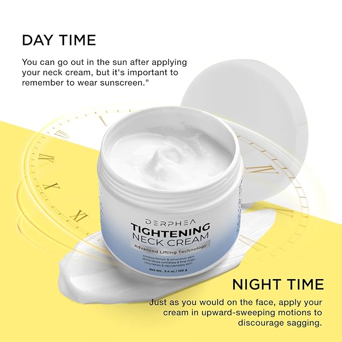 Neck Tightening Cream: Tighten and Lift Neck Cream For Tightening and Firming, Fine lines, Loose & Sagging On Face, Decollete & Other Skin Areas - 3.4 Oz