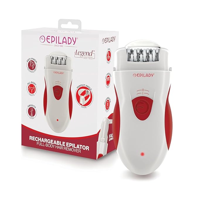 Epilady Legend 4 | Cordless Epilators Hair Removal for Women, 2 Speed Bikini Trimmer, Electric Shaver for Women, Rechargeable Body Hair Remover