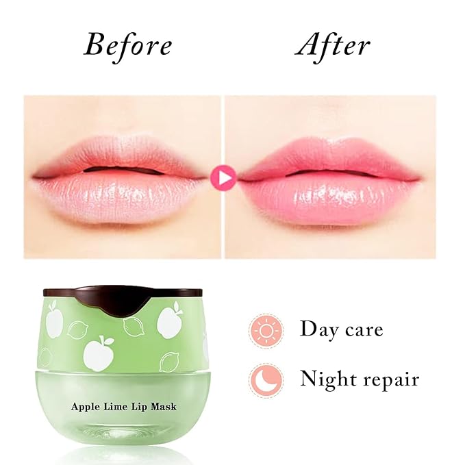 2 PCS Bee Lip Balm Honey Pot, Strawberry & Honey Lip Sleeping Masks Overnight, Hydrating Prevention Dry and Cracked Lip Scrubs Exfoliator Lip Care, Reduces Lip Lines