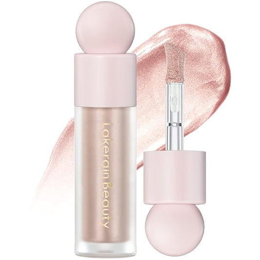 Erinde Liquid Highlighter Makeup, Pink Luminizer Face Highlight Makeup Stick, Natural Beauty Glow Finish, Lightweight Blendable Cream Face Body Liquid Illuminator Bronzer, Cruelty-free, 03 Rose Gold