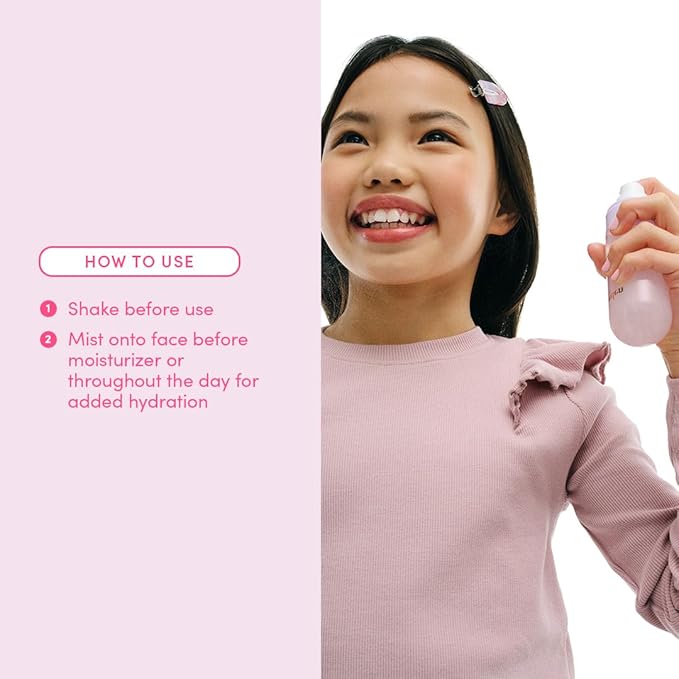 Evereden Kids Multi-Vitamin Hydrating Face Mist | Nourishing Face Spray, Preppy Skincare Essential for Ages 6+ | Clean Formula Safe for Sensitive Skin | Multi-Vitamin Complex, Peach & Mango Juice