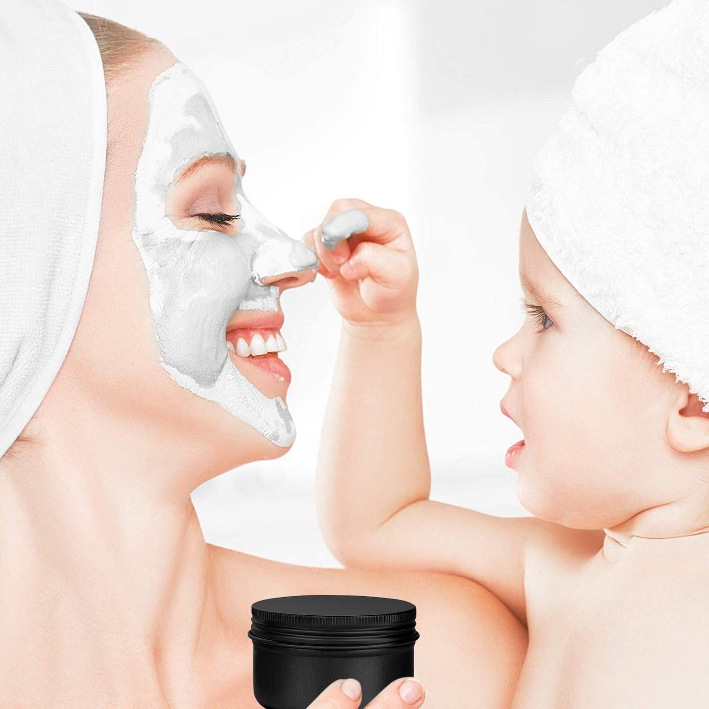 6 Pack 4 oz Aluminum Tins Airtight Storage Tins Containers Bulk Tins with Screw Lids for Kitchen, Storing Spices, Candies, Lip Balm, Salve,Black