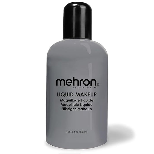 Mehron Makeup Liquid Makeup | Face Paint and Body Paint Perfect for Halloween, Cosplay I Air Brush Compatible 4.5 oz (133 ml) (MONSTER GREY)